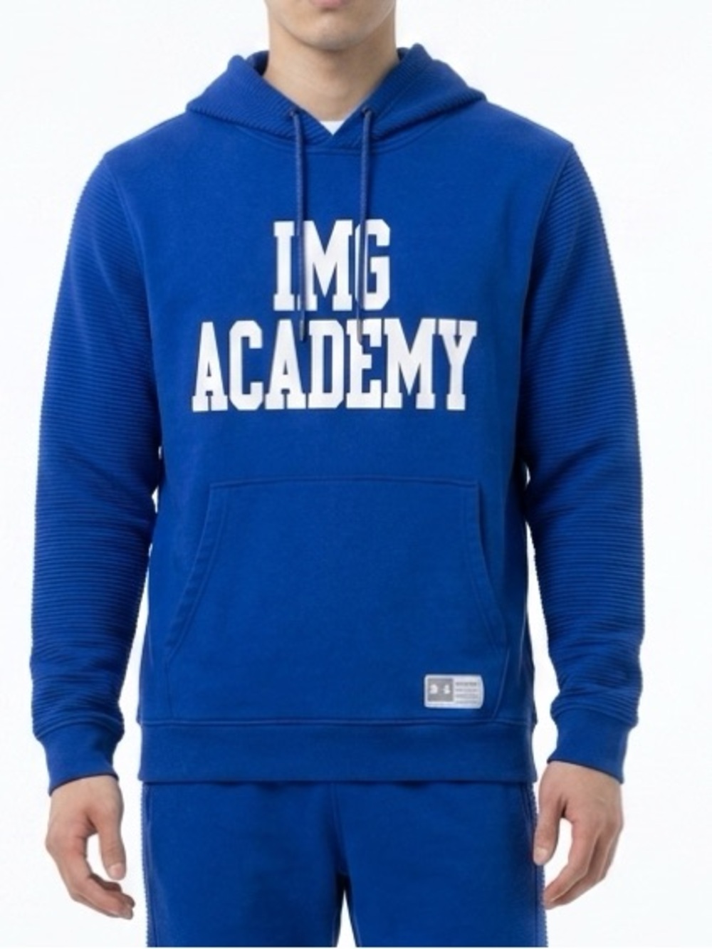 Under Armour IMG‎ Academy Royal Blue Ribbed Sleeve Hoodie UM7078 Mens Small SM